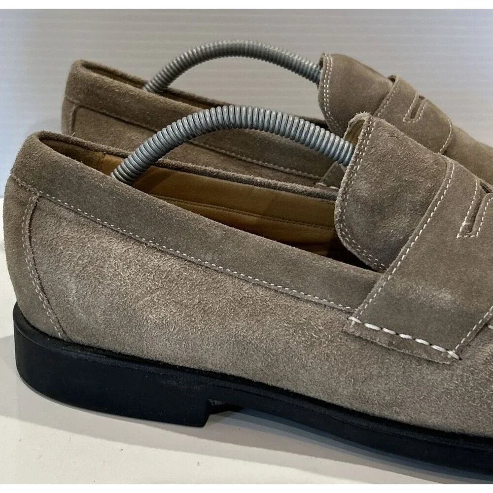 Steptronic Men's 46 Suede Sheepskin Soft Comfort Loafers Shoes Monterey